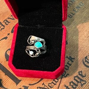 Artisan Sterling Silver Ring with Turquoise Accent